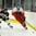 GRAND FORKS, NORTH DAKOTA - APRIL 19: Czech Republic's Libor Hajek #3 skates with the puck while Slovakia's Erik Smolka #4 chases him down during preliminary round action at the 2016 IIHF Ice Hockey U18 World Championship. (Photo by Matt Zambonin/HHOF-IIHF Images)

